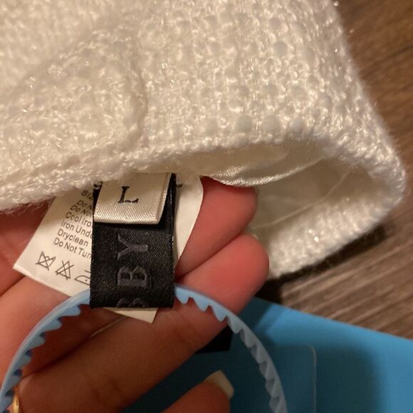 Gabby White Collard Tweed Long Sleeve Dress - Picture 5 of 10